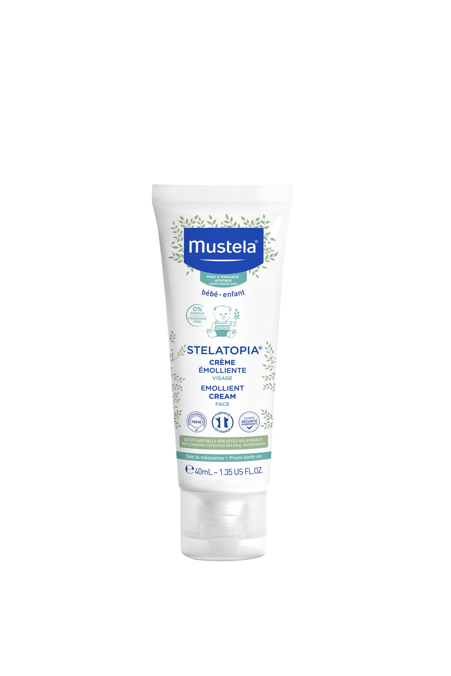 Mustela, Stelatopia, Sunflower, Emollient, Cream, For Face, 40 ml