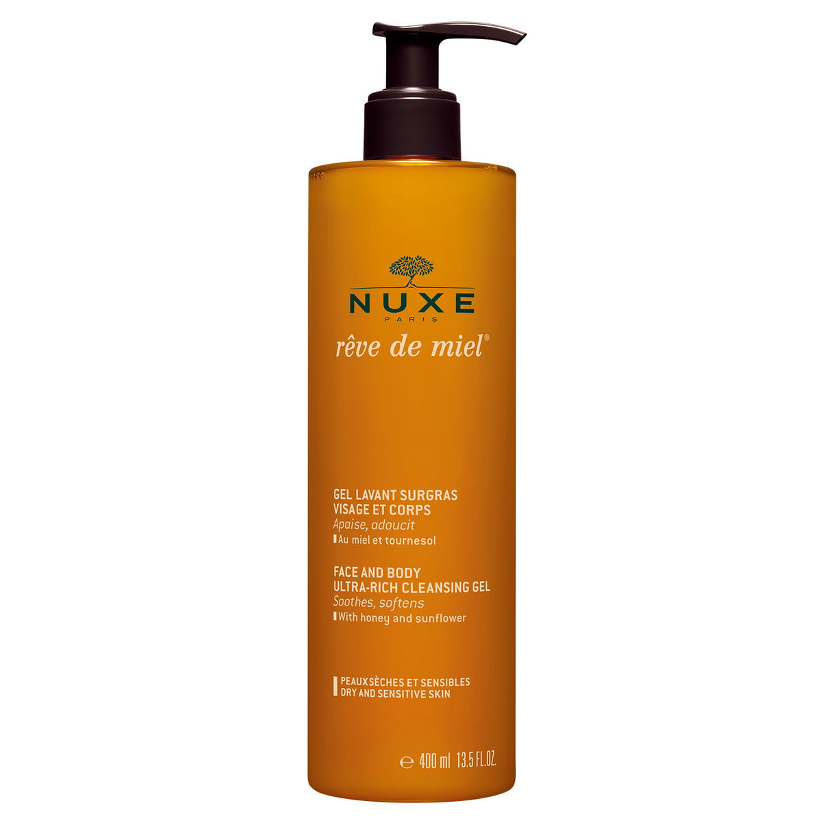Nuxe, Reve de Miel Ultra Rich, Cleansing Gel, For Face, 400 ml