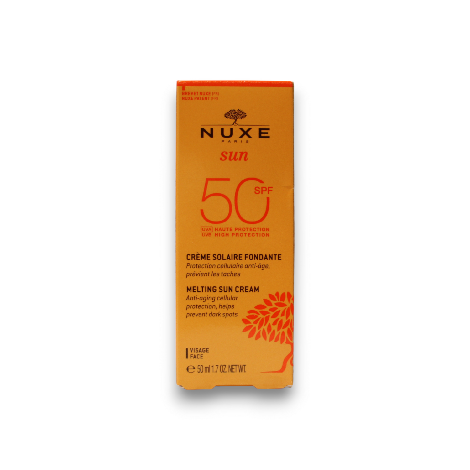 Nuxe, Sun, UV Protection, Sunscreen Cream, For Face, SPF 50, 50 ml