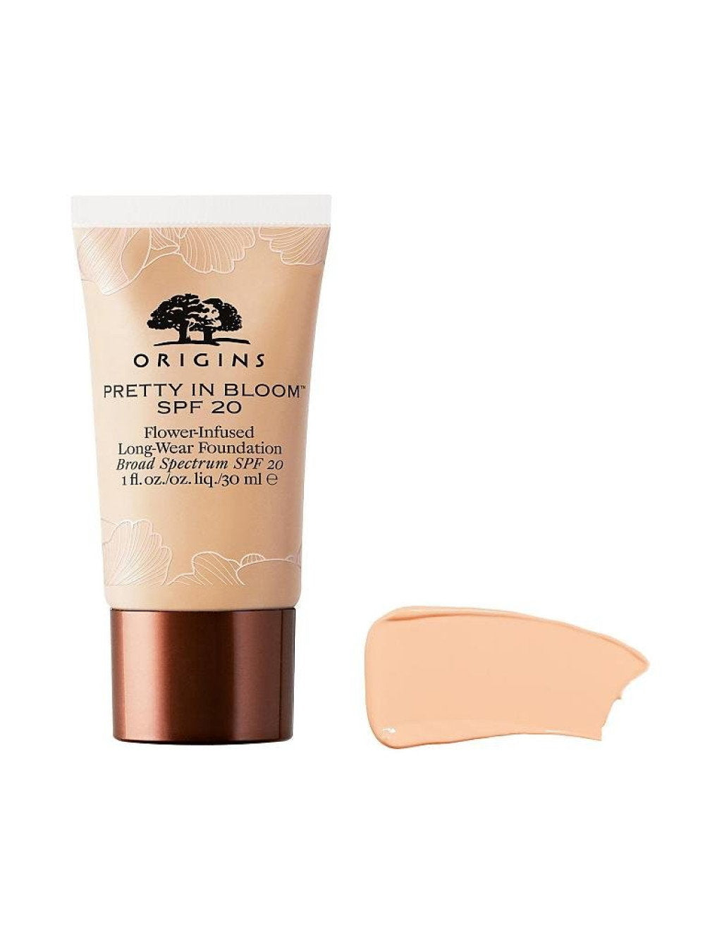 Origins, Pretty In Bloom, Long Wearing, Cream Foundation, 540, Medium Deep Golden Warm, SPF 20, 30 ml
