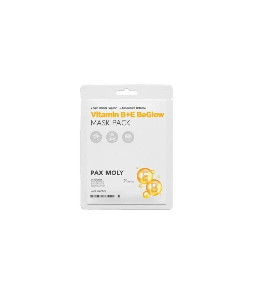 PaxMoly Be Glow Vitamin B+E Brightening & Illuminating Sheet Mask 25 ml