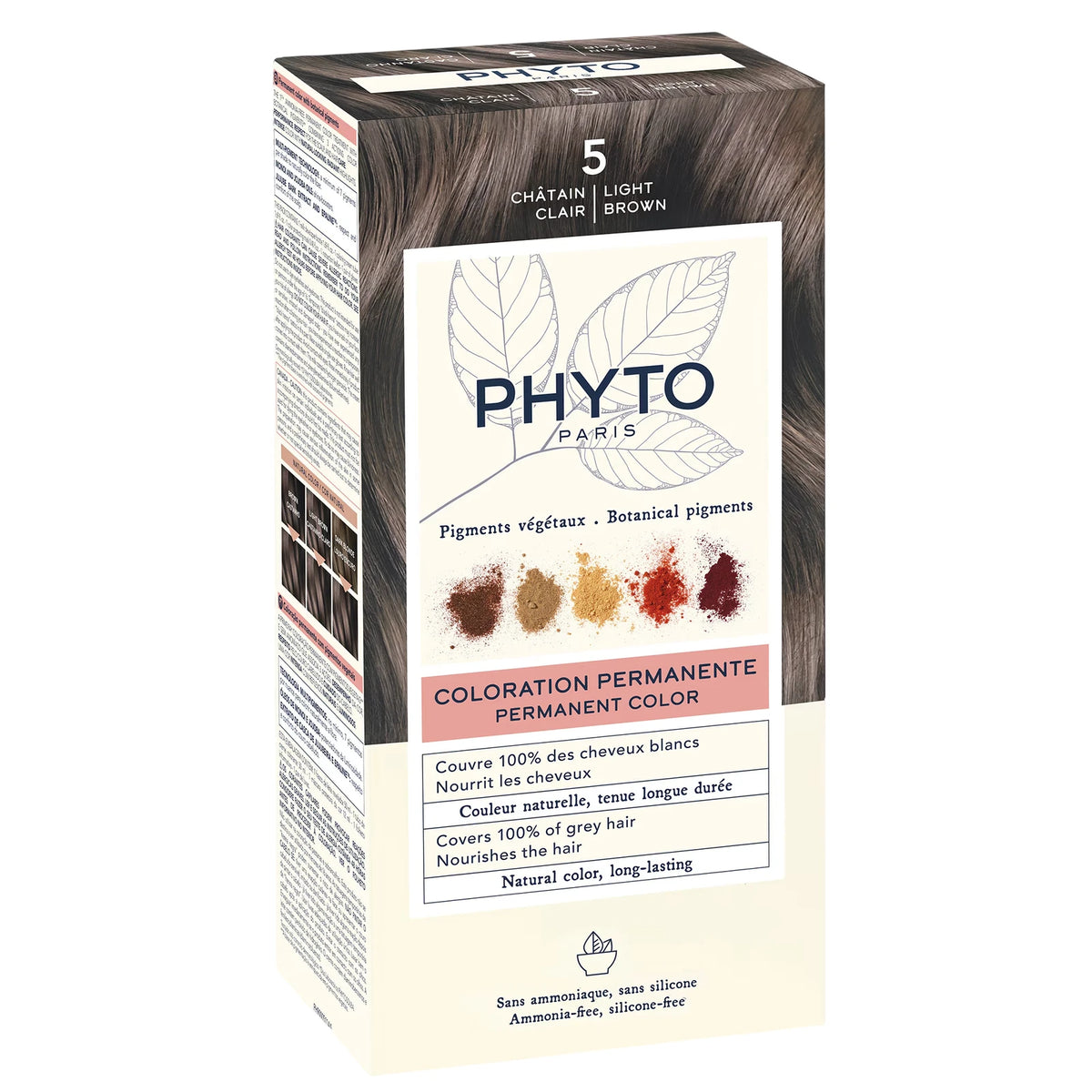 Phyto Color Permanent Hair Dye 5 Light Chestnut 50 ml