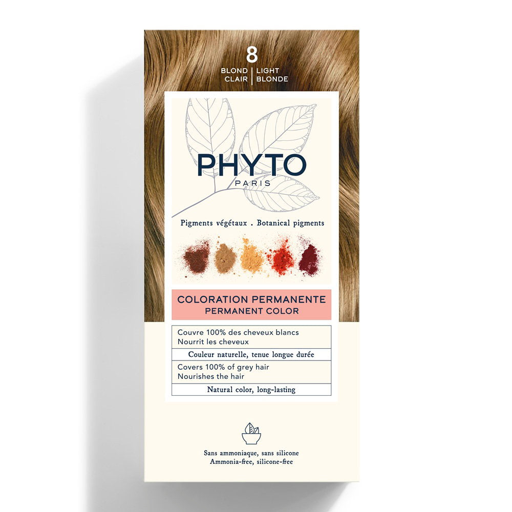 Phyto, Color, Permanent Hair Dye, 8 Light Blonde, 50 ml