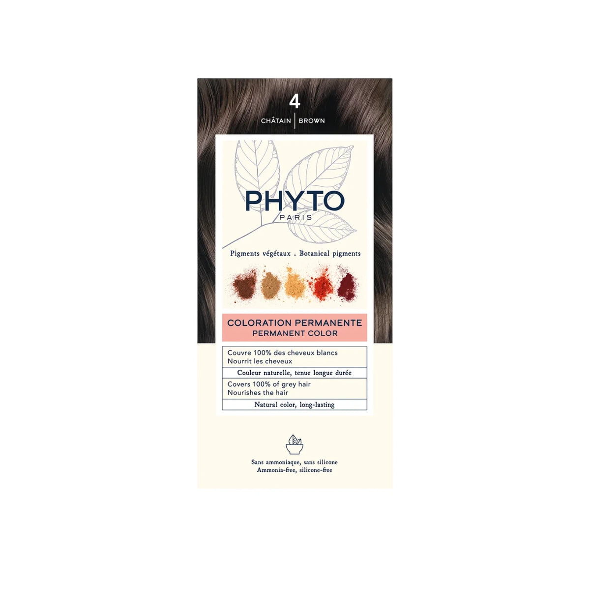 Phyto Phytocolor Permanent Hair Color 4 Brown 50 ml