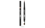 Pupa, Full, Paraben-Free, Definer, Double-Ended, Eyebrow Cream Pencil & Brush 2-In-1, 002, Brown, 0.2 g