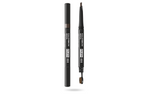Pupa, Full, Paraben-Free, Definer, Double-Ended, Eyebrow Cream Pencil & Brush 2-In-1, 004, Extra Dark, 0.2 g