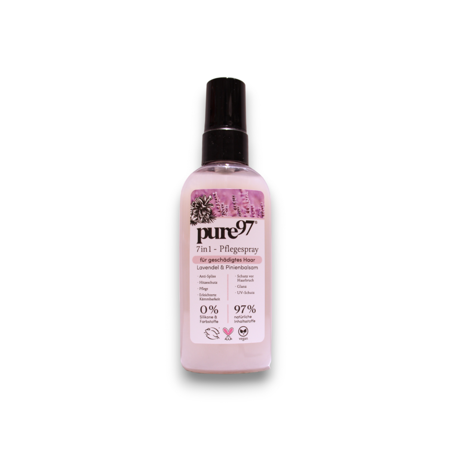 Pure97, Lavendel & Pinien, Hair Leave-In Cream Treatment, For Hydration, 100 ml