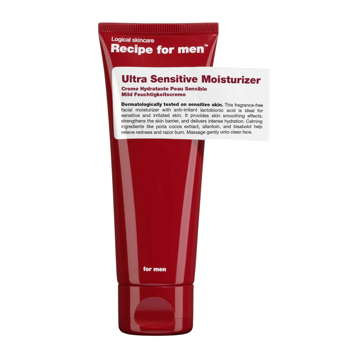 Recipe For Men Ultra Sensitive Moisturizer 75 ml