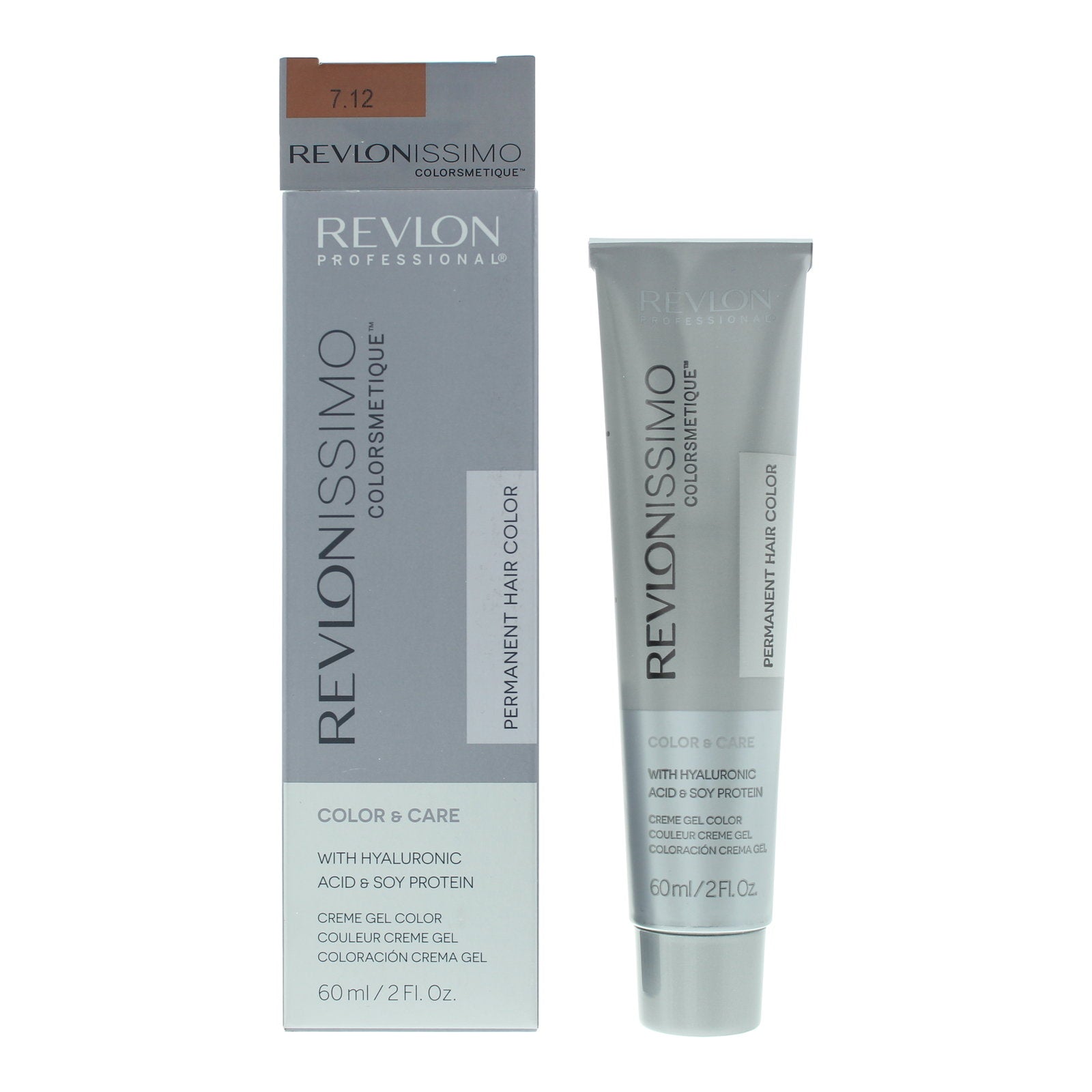 Revlon, Revlonissimo Colorsmetique, Permanent Hair Dye, 7.12 Pearly Beige Blonde, 60 ml