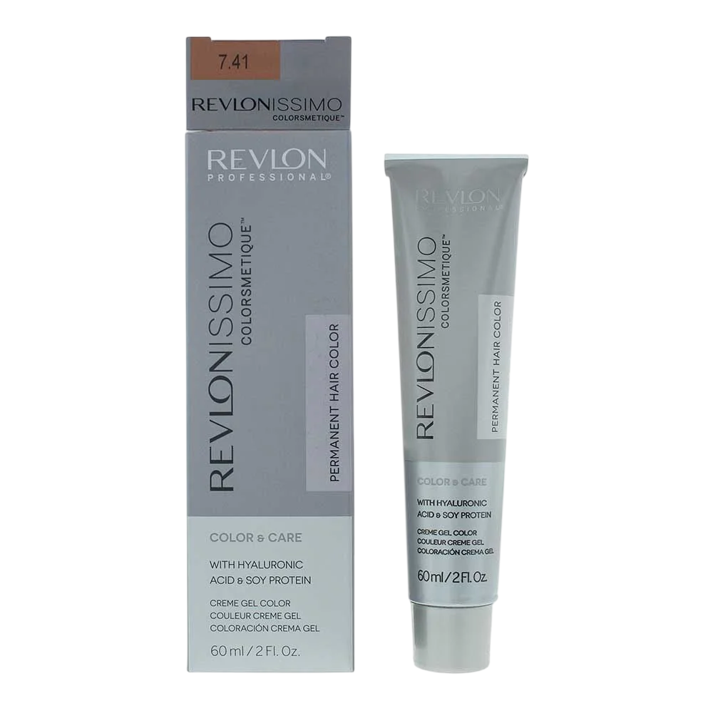 Revlon, Revlonissimo Colorsmetique, Permanent Hair Dye, 7.41 Hazel Blonde, 60 ml