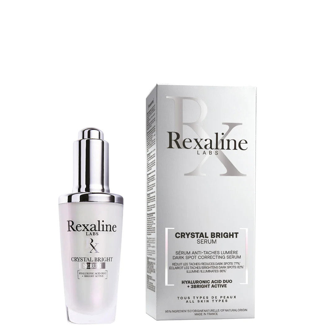 Rexaline, Crystal Bright, Hyaluronic Acid + 3 Bright Active, Illuminating, Serum, For Face, 30 ml