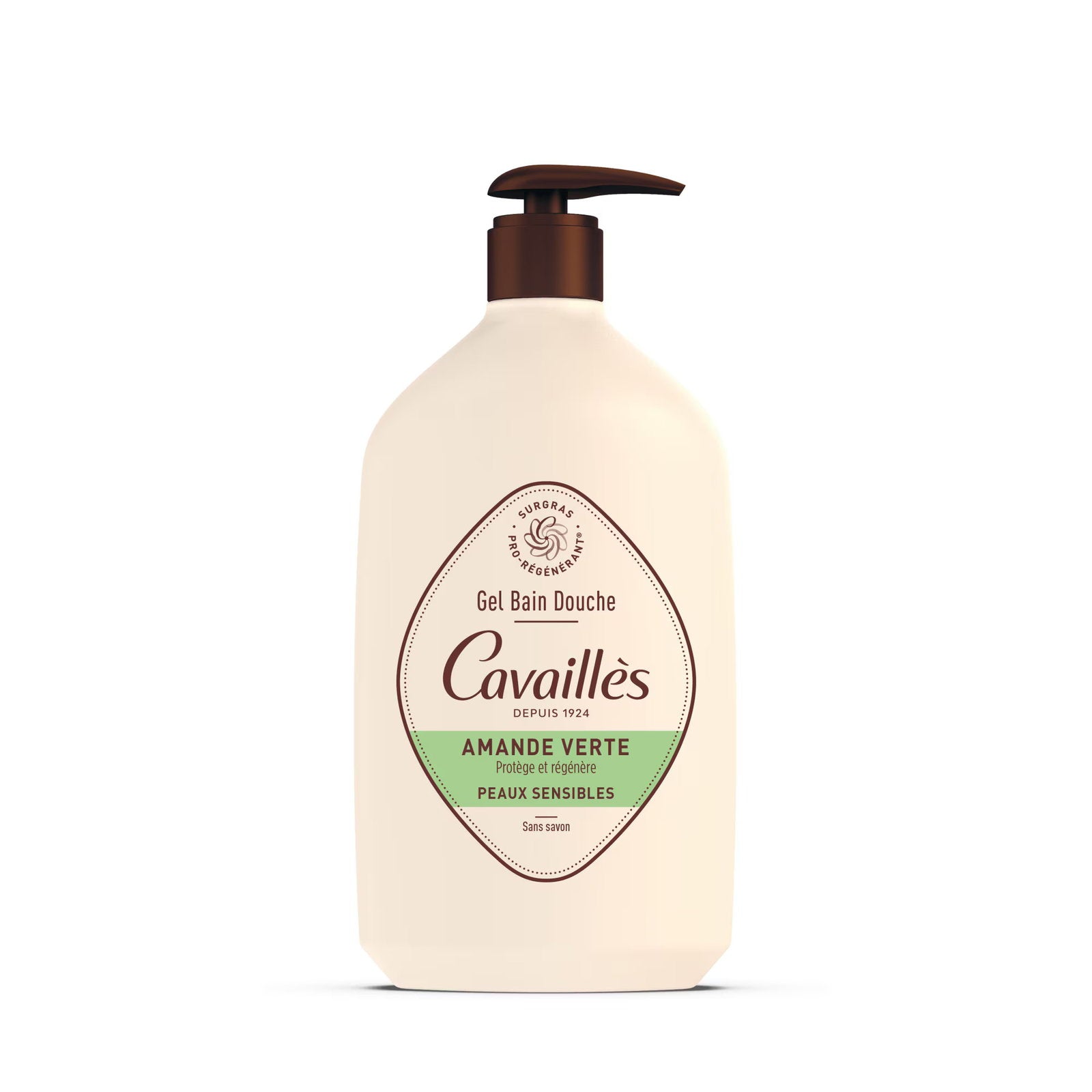 Roge Cavailles, Roge Cavailles, Green Almond, Regenerating, Shower Gel, For Sensitive Skin, 1000 ml