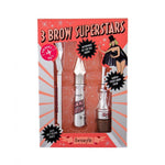 Travel Set Benefit: 3 Brow Superstars, Eyebrow Cream Pencil, 03, 0.17 g + 3 Brow Superstars, Eyebrow Gel, Clear, 3 g + 3 Brow Superstars, Eyebrow Gel, Clear, 1.5 g