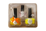 Set Ciate London: Paint Pot, Top Coat, Nail Polish, Black Light, 5 ml + Paint Pot, Nail Polish, Neon Glitter, 10 g + Paint Pot, Nail Polish, Neon Orange, 13.5 ml