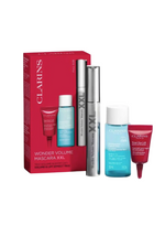 Set Clarins: Instant Eye, Makeup Remover Lotion, 30 ml + Wonder Volume, Volumising, Mascara, Black, 8 ml + Total Eye, Lifting, Eye Cream, 3 ml