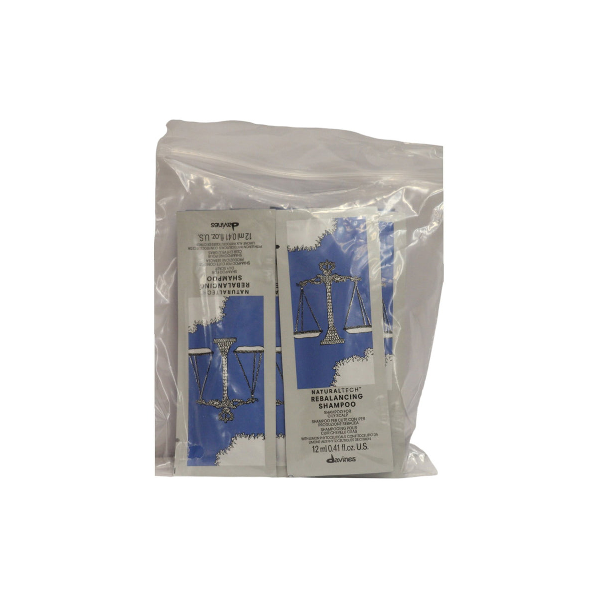 Davines NaturalTech Rebalancing Shampoo Sachets - 12 pcs
