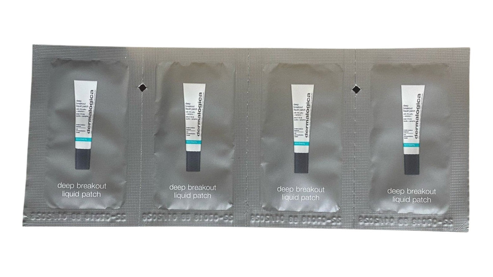 Set, Dermalogica, Deep Acne Liquid Patch, Sulfur, Anti-Acnee, Local Treatment Lotion, For Acne Prone Skin, For Face, 4 pcs, *Sample