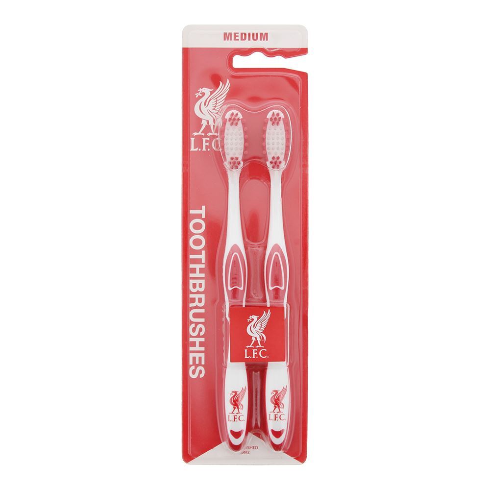 Set Duo, Epl, Liverpool, Toothbrush, White & Red, 2 pcs