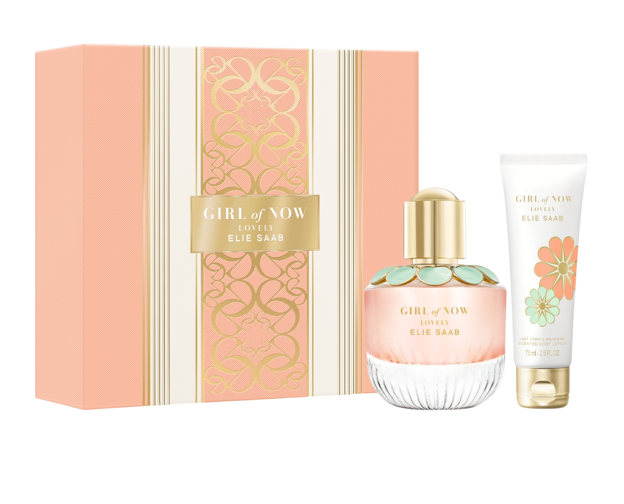 Set Elie Saab: Girl Of Now Lovely, Eau De Parfum, For Women, 50 ml + Girl Of Now Lovely, Hydrates, Body Lotion, Body, 75 ml