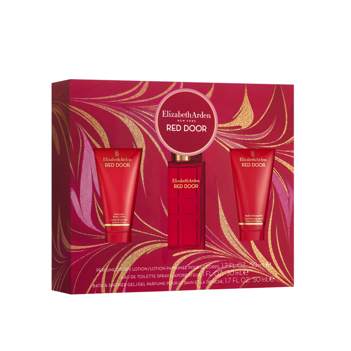 Set Elizabeth Arden: Red Door, Eau De Toilette, For Women, 30 ml + Red Door, Moisturizes, Body Lotion, Body, 50 ml + Red Door, Cleansing, Shower Gel, All Over Body, All Skin Types, 50 ml