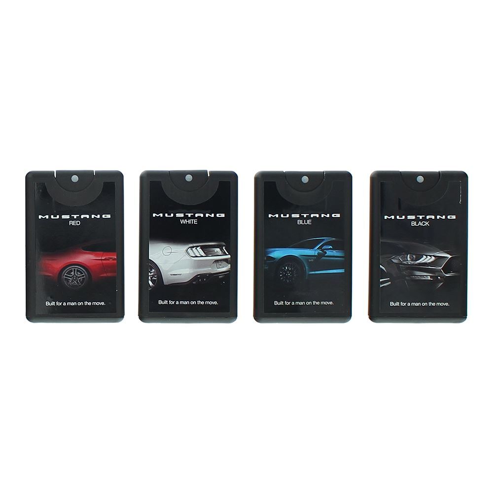 Set Ford: Mustang White, Eau De Toilette, For Men, 20 ml + Mustang Red, Eau De Toilette, For Men, 20 ml + Mustang Black, Eau De Toilette, For Men, 20 ml + Mustang Blue, Eau De Toilette, For Men, 20 ml