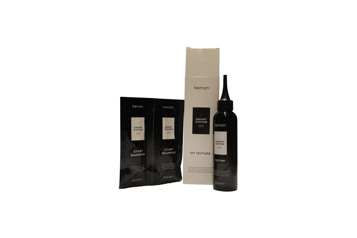 Kemon Unamy System Texture Kit - Fluid 125 ml + Start Shampoo 2 pcs