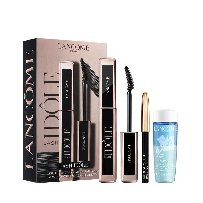 Set Lancome: Bi-Facil, Makeup Remover Lotion, 30 ml + Lash Idole, Waterproof, Lash Lift, Mascara, 01, Glossy Black, 8 ml + Khol Hypnose, Kohl Eyeliner, 01, Noir, 0.7 g