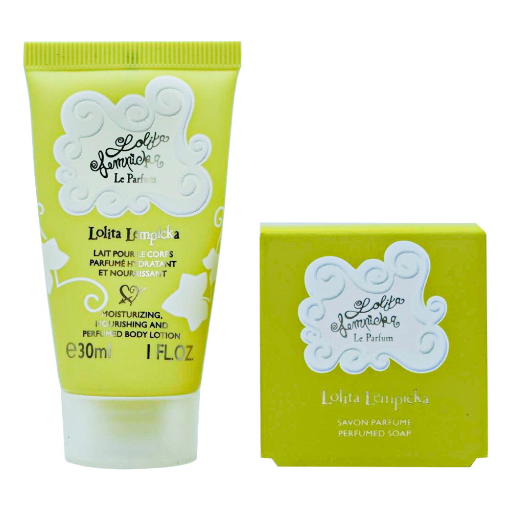 Set Lolita Lempicka:  Mon Premier Parfum, Moisturizing, Body Milk, 30 ml +  Mon Premier Parfum, Scented Soap Bar , 25 g *Miniature