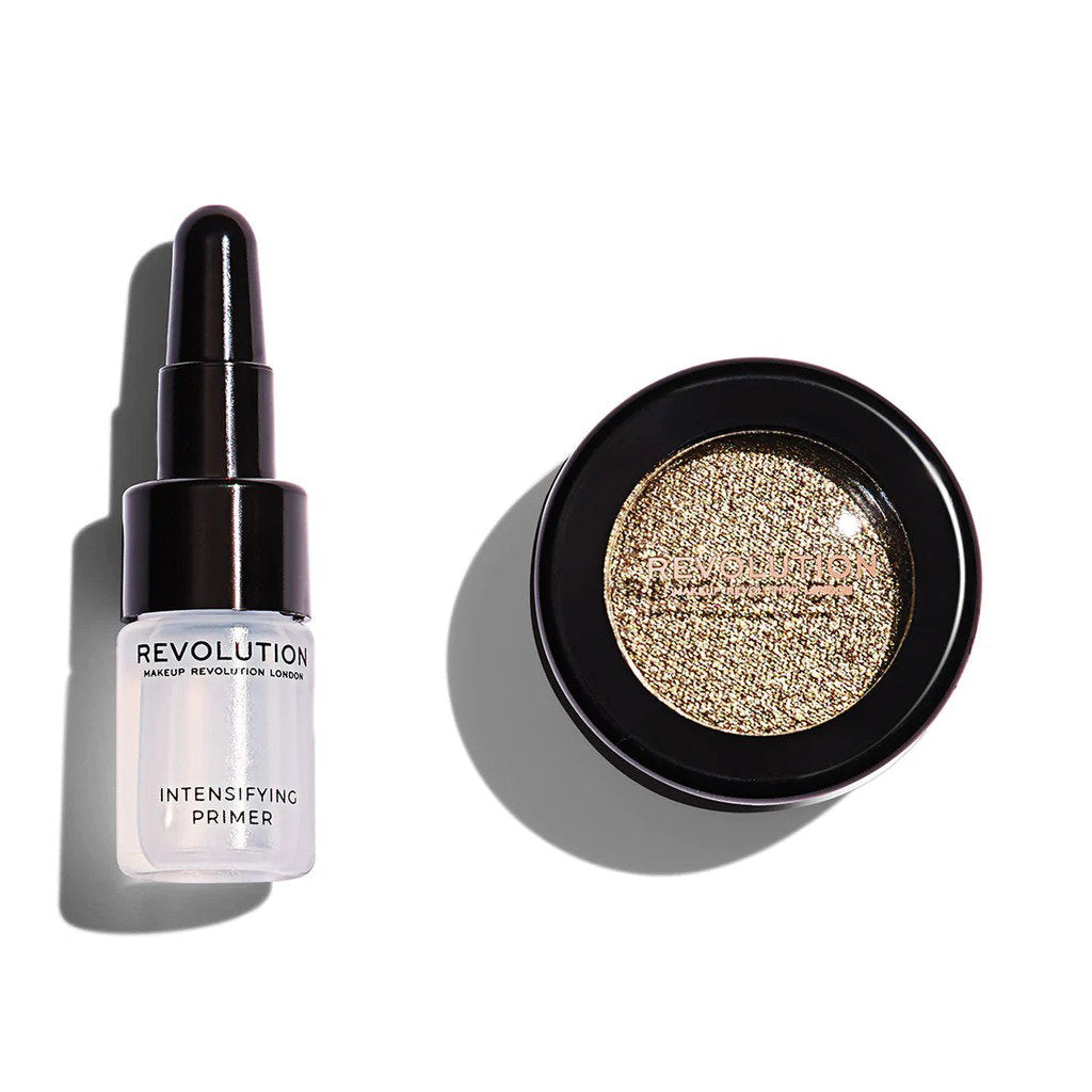 Set Makeup Revolution: Flawless Foils, Vegan, Eyeshadow Primer, 2 ml + Flawless Foils, Vegan, Eyeshadow Palette, Retreat, 2 g