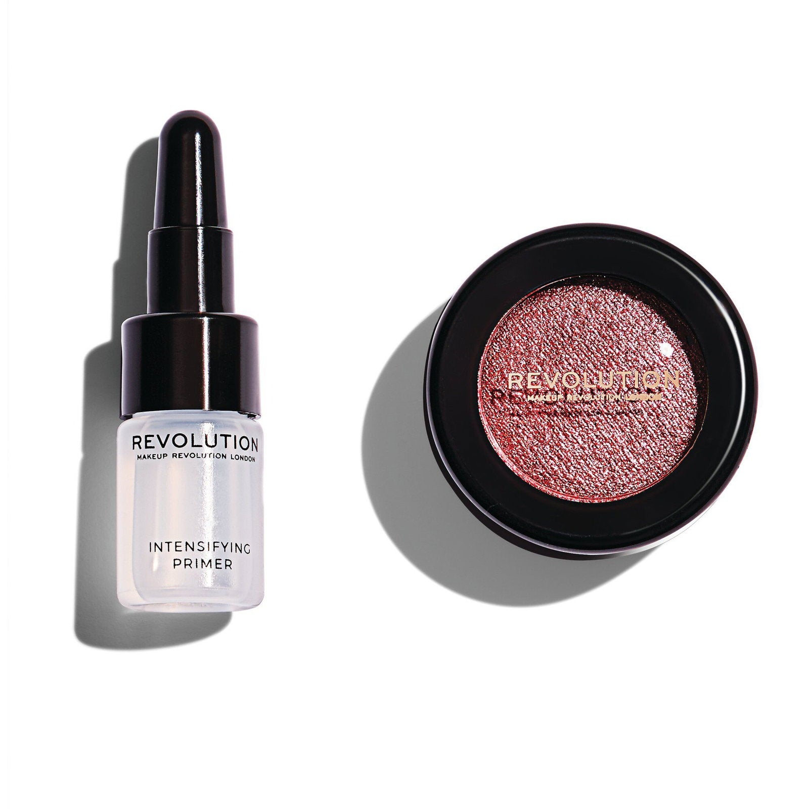 Set Makeup Revolution: Flawless Foils, Vegan, Eyeshadow Primer, 2 ml + Flawless Foils, Vegan, Eyeshadow Palette, Rose Gold, 2 g