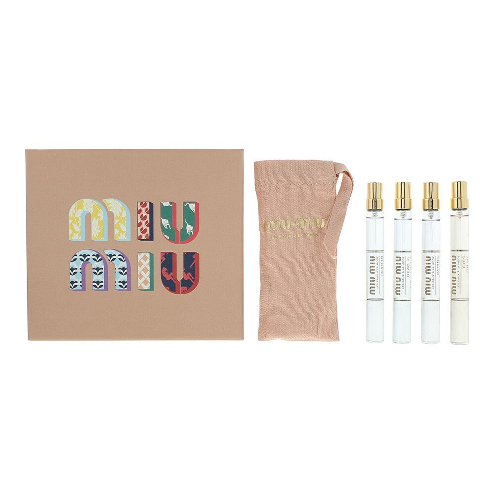 Set Miu Miu: Eaux a La Mode - Eyes On Me, Eau De Parfum, For Women, 10 ml + Eaux a La Mode - Daring Darling, Eau De Parfum, For Women, 10 ml + Eaux a La Mode - Head In The Clouds, Eau De Parfum, For Women, 2 pcs, 10 ml