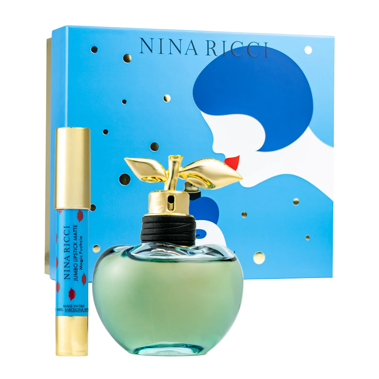 Set Nina Ricci: Luna, Eau De Toilette, For Women, 80 ml + Jumbo Lipstick Matte, Matte, Cream Lipstick, Fuchsia, 2.5 g