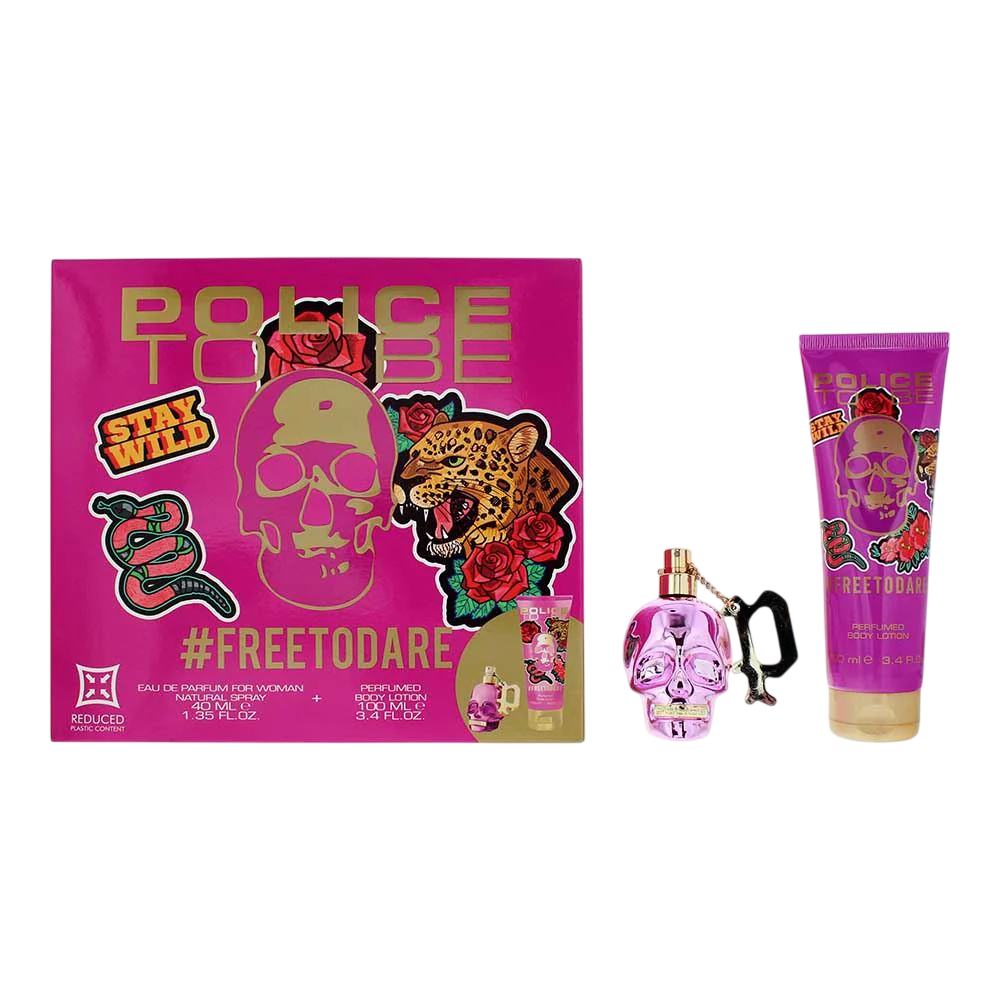 Set Police: To Be Free To Dare, Hydrating, Body Lotion, 100 ml + To Be Free To Dare, Eau De Parfum, For Women, 40 ml