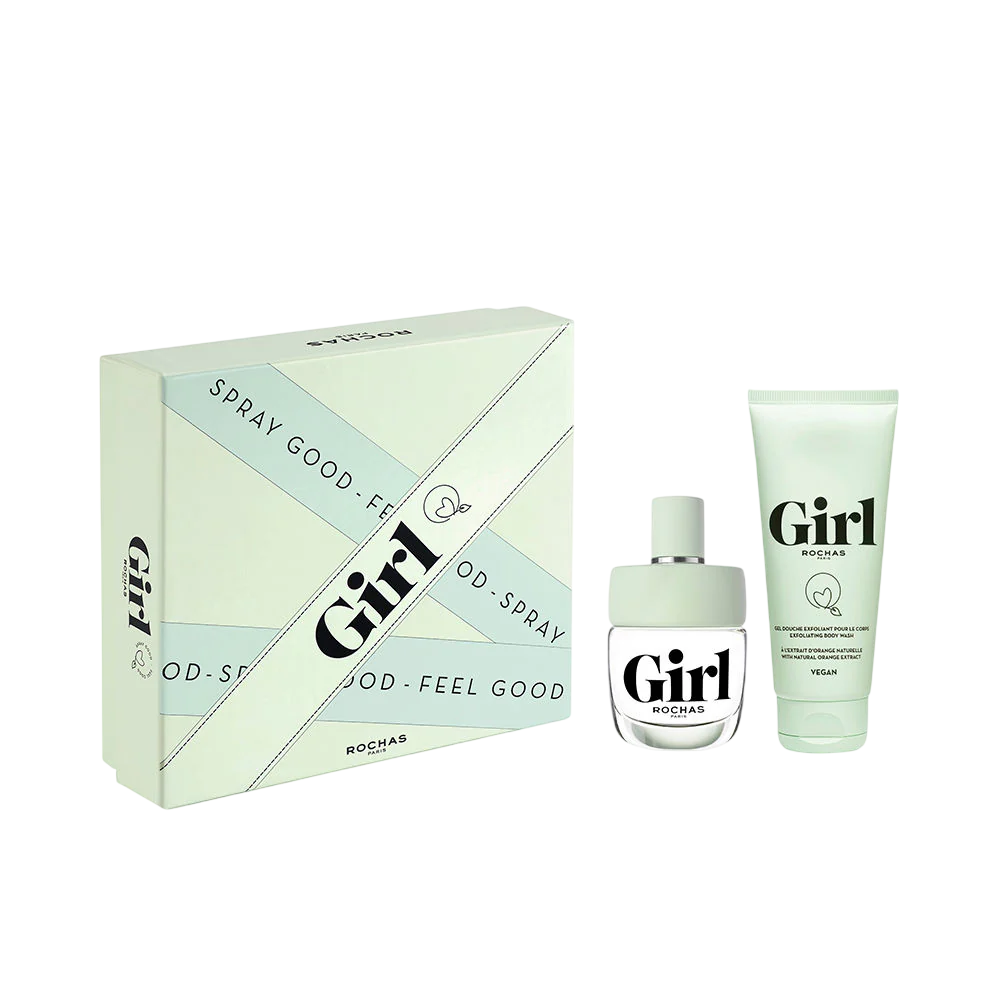 Set Rochas: Girl, Eau De Toilette, For Women, 60 ml + Girl, Exfoliating, Shower Gel, Body, All Skin Types, 100 ml