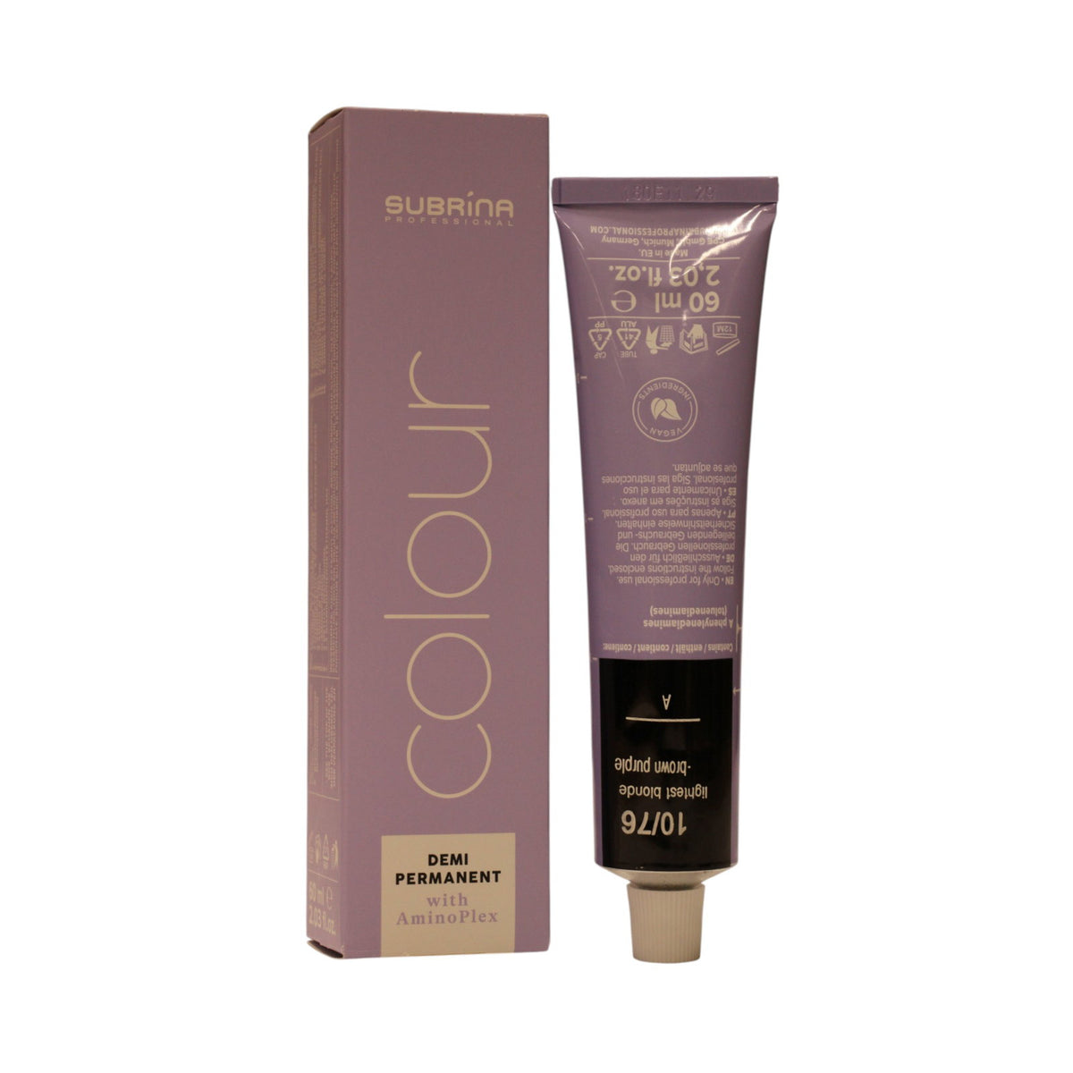 Subrina Professional Demi Permanent Colour 10/76 Lightest Blonde Brown-Violet 60 ml