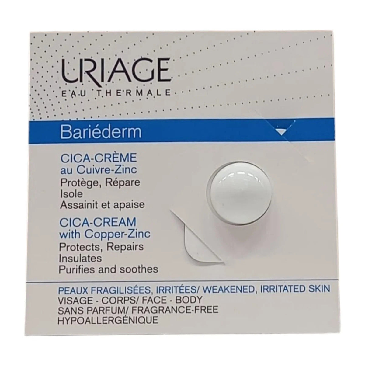 Uriage, Bariederm, Repairing, Cream, For Face & Body, 0.7 ml *Sample