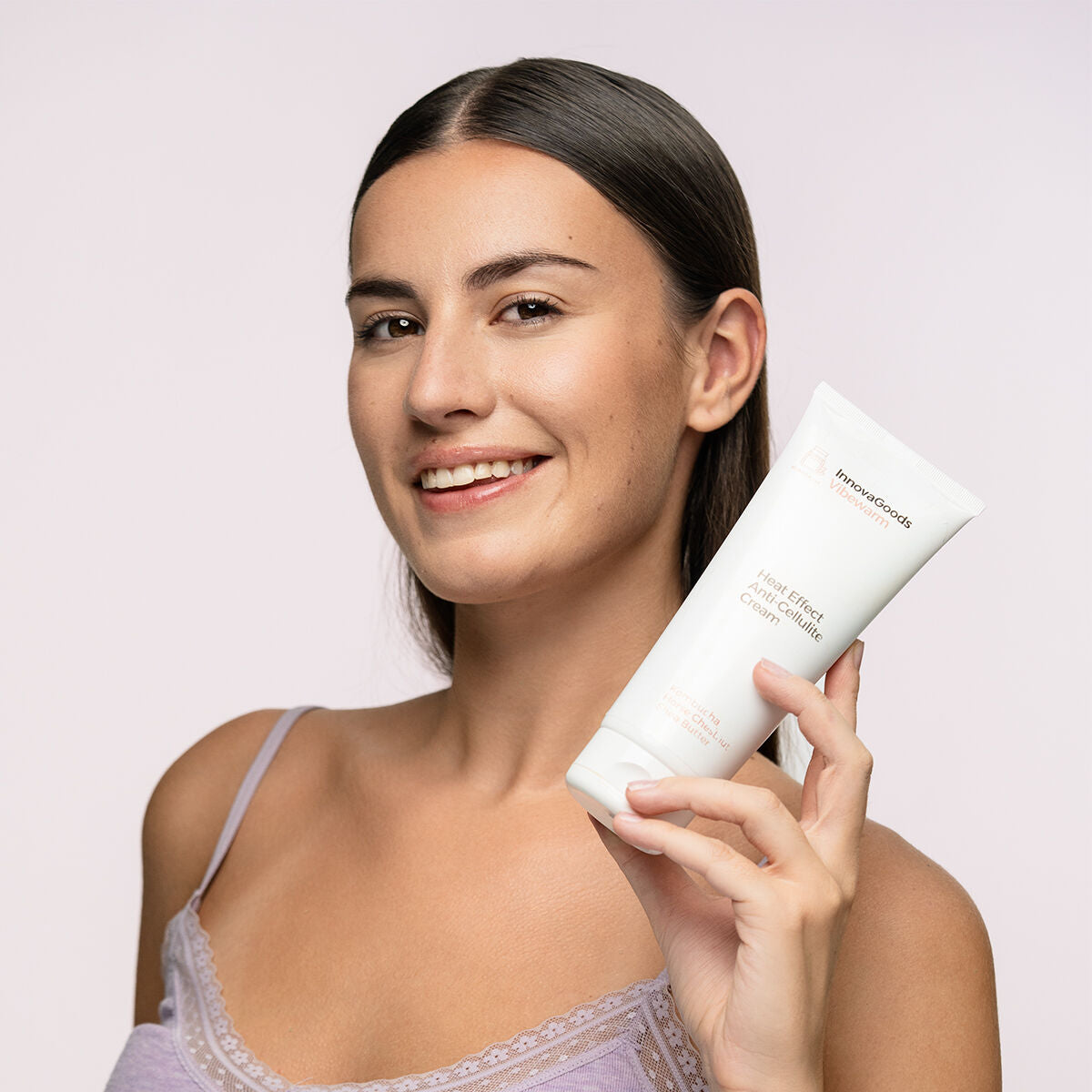 Heat Effect Anti-cellulite Cream Kombucha Vibewarm InnovaGoods 200 ml skincare packaging