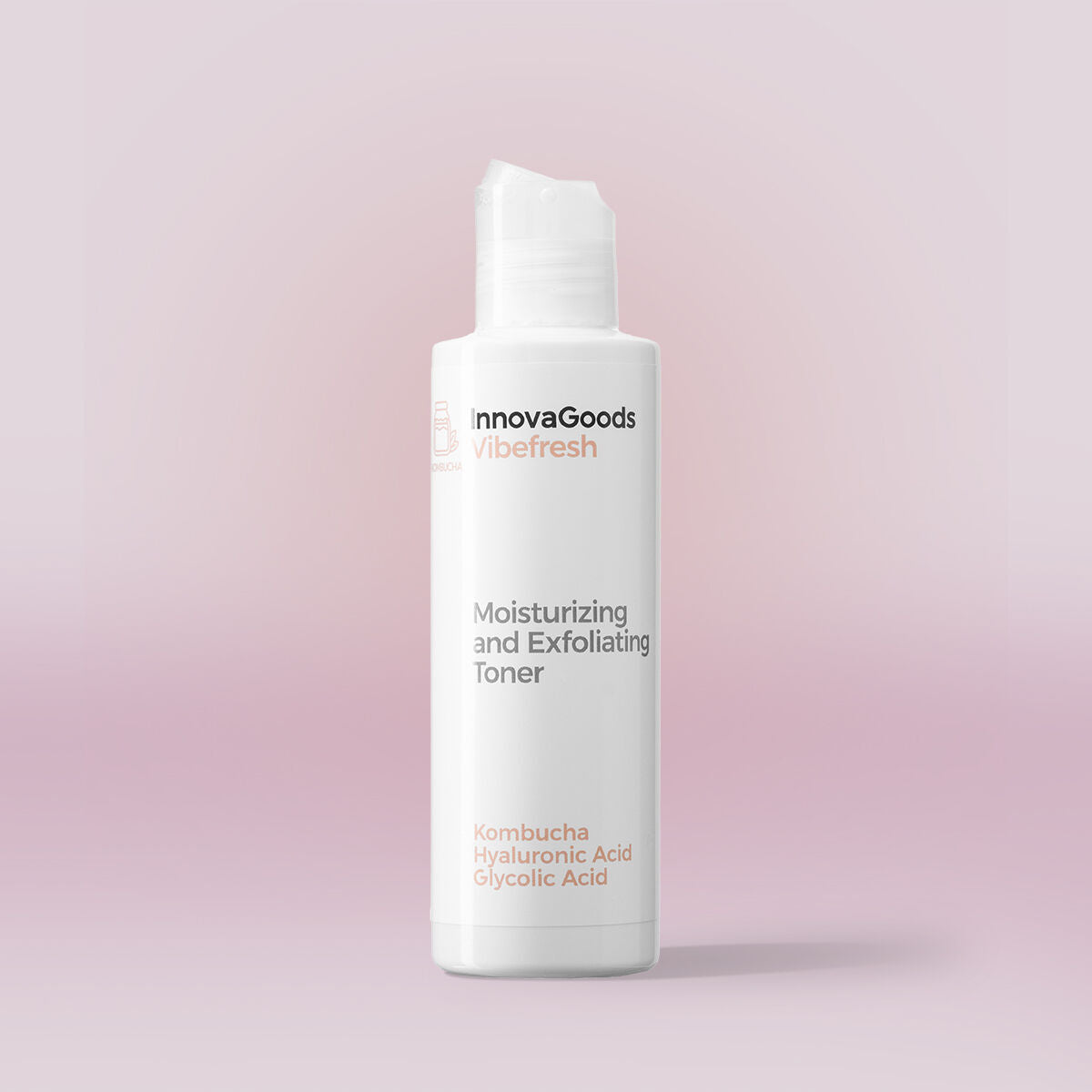 Moisturizing and Exfoliating Facial Toner Kombucha Vibefresh InnovaGoods 150 ml skincare packaging