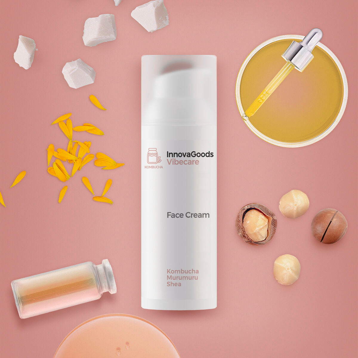 Hydrating Facial Cream Kombucha Vibecare InnovaGoods 50 ml skincare packaging