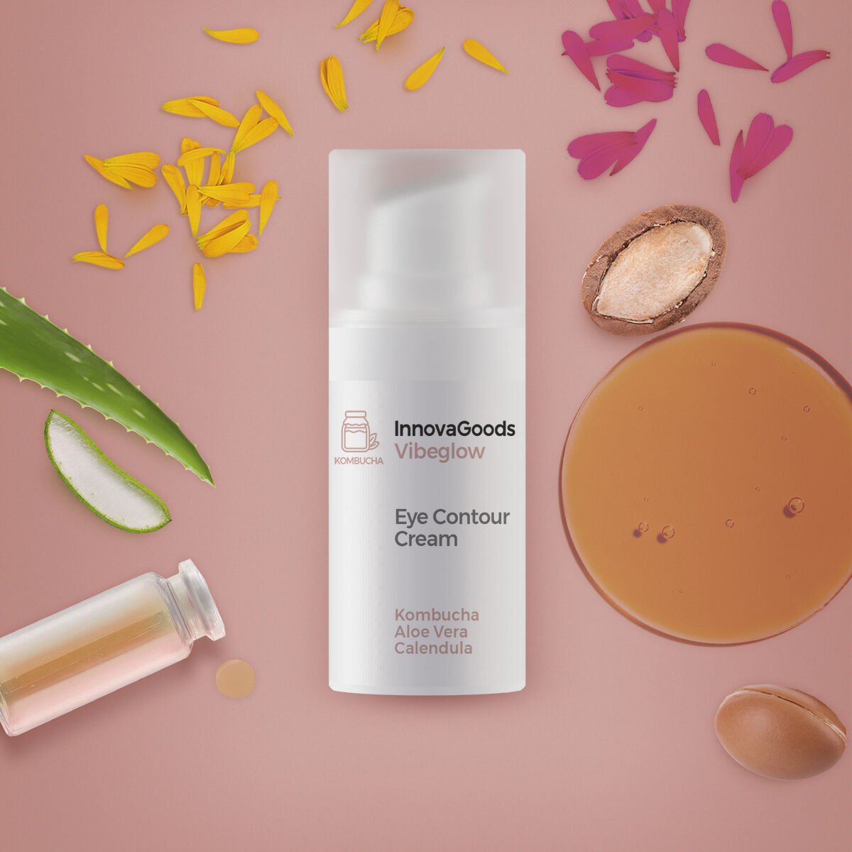 Eye Contour Kombucha Vibeglow InnovaGoods 15 ml product packaging