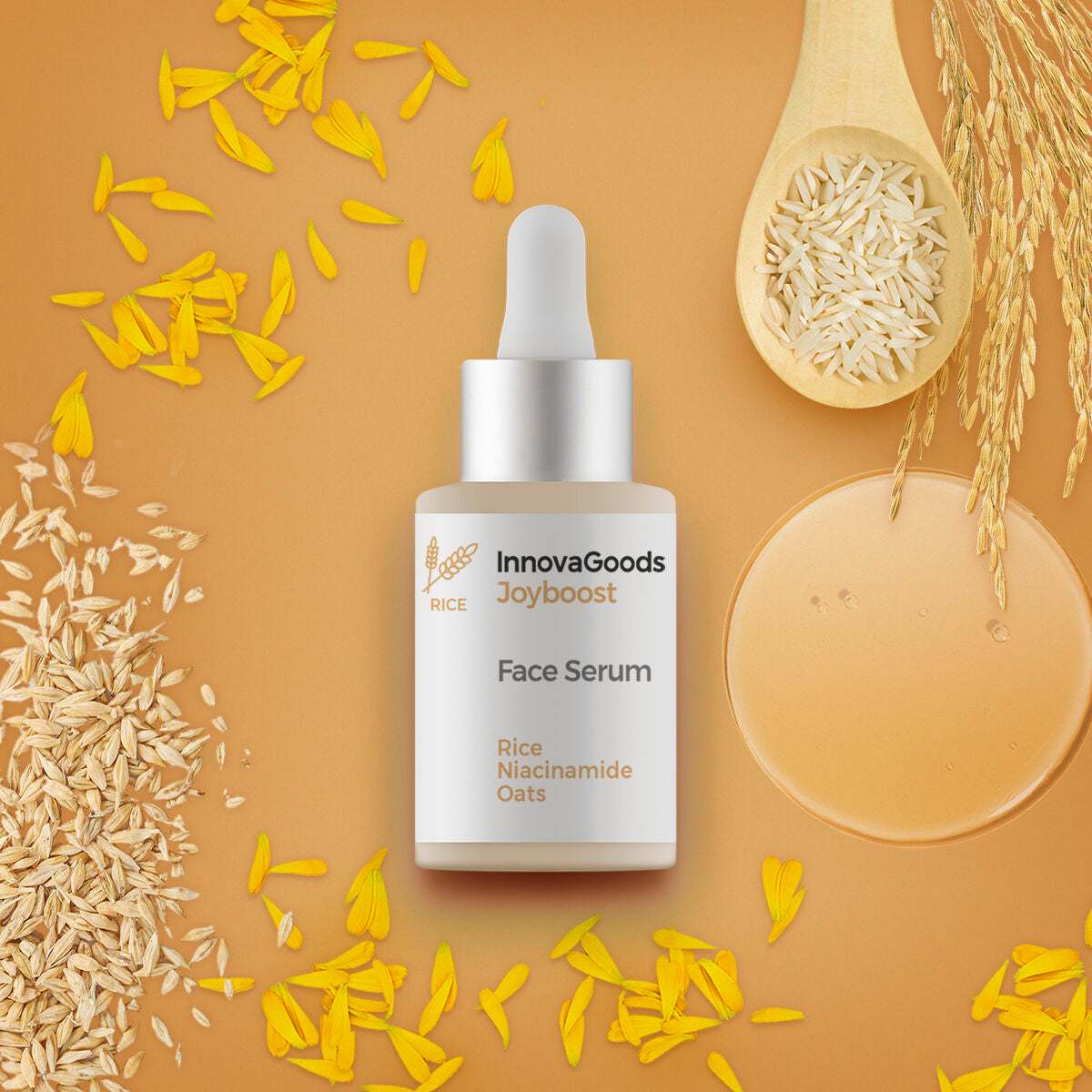 Facial Serum Rice Joyboost InnovaGoods 30 ml serum bottle