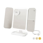 Rechargeable Triptych Makeup Mirror with Magnification and LED Light Miled InnovaGoods product packaging