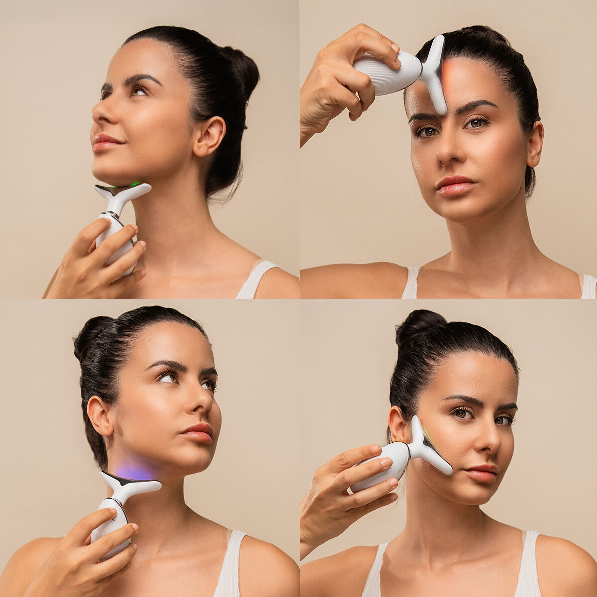 Electric Facial Firming Massager for Face and Neck with LED, EMS, and Heat Selora InnovaGoods product packaging
