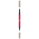 Valentino, Twin Liner, Double-Ended, Gel Pencil Eyeliner, 02, Black & Rosso, 8 g