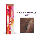 Wella Professionals, Color Touch, Ammonia-Free, Semi-Permanent Hair Dye, 6/37 Dark Blonde Golden Chestnut, 60 ml