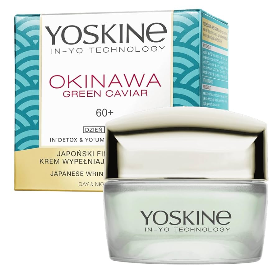 Yoskine, Okinawa 60+, Green Caviar, Anti-Wrinkle, Day & Night, Cream, Face, 50 ml